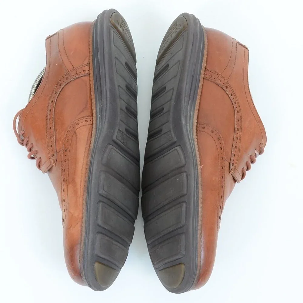 Cole Haan Mens 10.5 Original Grand Wingtip Oxford Woodbury Java Preppy Old Money